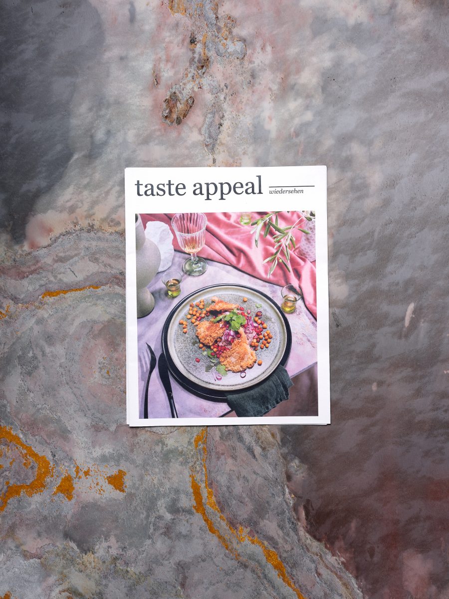 TASTE APPEAL– Ausgabe "wiedersehen" Cover auf Mamoruntergrund